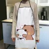 キッチンエプロンかわいいパンダクマの抱擁キッチンエプロンディナークッキングエプロン大人のベーキングアクセサリー防水生地プリントクリーニングツール R230710