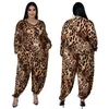 Women's Pants 2023 Large Fat Mm Loose Leopard Print One Piece Joint Trendy Fashion Sexy Spicy Girls Fit High Elasticit