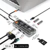 117.00G USB 3.0 허브 더 빠른 독립 오디오 포트 -Hub 10 In 1 도킹 스테이션 농축기 PD3.0/100W 효율적인 ABS Small