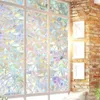 3D Duvar Paneli Gökkuşağı Efekt Suncatcher Sticker Pencere Filmleri Gizlilik Ev Dekoratif Film Antiuv Yapışkan Olmayan Statik Yapış Cam 230707
