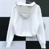 Spring Designer Women lavora a maglia Giacca ricamata con lettera C con cerniera in bianco e nero di lusso di fascia alta