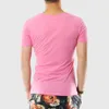 Costumes pour hommes A1428Sleeve Fashion Summer Top Tees Swag T Shirts Hommes Solid V Neck Designers