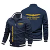 Men's Jackets Autumn Winter Men's Jacket Gold Wing Print Jacket Women's Fashion Windbreaker Custom Motorcycle Racing Jacket 230710