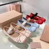 Sandals Miu 2023 new ballet sandals shoes women satin bow comfort and leisure loafer flat Dance shoe ladies girl Holiday stretch Mary Jane shoes T230710