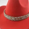 Западные ковбойские шляпы для женщин Федорас филтированная кеп -группа Belt Casuall Панама верблюжь