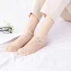 Women Socks Invisible Boat Summer Lace Flower Elastic Thin Hollow Anti-drop Short Tube Lady Breathable Ankle