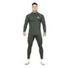 Hommes Polos À Capuche Pantalon Ensembles 2 Pièces Automne Survêtement De Course Hommes Sweat Ensemble De Sport Gym Vêtements Sport Costume