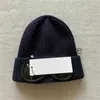 Beanie/Skull Caps Beanies Winter Glasses Hat Men CP Ribbed Knit Lens Beanie Hip Hop Knitte Hats J230710