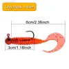 Baits Lures JYJ 3.5g jig hook con 6cm coda morbida esca esca verme verme silice attrezzatura da pesca grub esca per attrezzatura da pesca pesce persico HKD230710