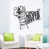 3D-Wandpaneel „Never Give Up“, motivierender Wandaufkleber, Gym Decor, Vinyl, „Never Give Up“-Zitate, Satz, Sporttraining, Aufkleber 230707