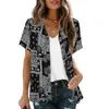 Damesblouses Hawaïoverhemden Damestops Bloemenprint V-hals Korte mouw Zomer Losvallend Zonnebrandcrème Top Vest Tropisch Button Down