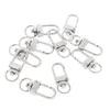 Keychains 10pcs Alloy Spring Swivel Hook Purse Bag Buckle Craft