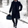 Męskie prochowce wiosna jesień kurtki-pilotki Casual męska odzież wierzchnia wiatrówka średniej długości płaszcz kurtka z klapami męskie Slim
