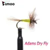 Appâts Leurres Bimoo 6PCS # 10 ~ # 16 Grizzly Brown Hackle Adams Dry Fly Barbed Fly Hook May Fly Midge Fly Truite Leurres De Pêche Appâts Gris Jaune HKD230710