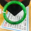 Сертификат Bangle Send Real Jades Bangles Women Men Men Haruine Natural Certified Stone Emerald Jadeite Amulet Bracelets