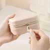 Jewelry Pouches Mini Portable Box Three-layer Organizer With Built-in Mirror Earrings Necklace Multifunctional Jewellery Storage