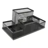 Office Mesh Desk Accessories Organizer Caddy Supplies Storage 4-compartment To Keep The Stuff You Need At Hand