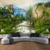 Tapeçarias floresta paisagem montanhas rios tapeçaria de parede decoração artística cobertor cortinas pendurado casa quarto sala estar