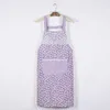 Kitchen Apron Kitchen women's apron household fashion simple cooking floral with pocket apron baking accessories R230707