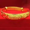 Bangle Copy 100% Real Gold 24k Pure Phoenix Bracelet Womens Imitation Color Midautumn Gift 18k 999 Plated Jewelry 230710