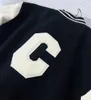 Men's Jackets Teddy Leather Stitching C-word Wool Baseball Uniform Ce Home Letters Men's And Women's High-end Fashion Jacket HKD230710