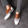 Chaussures habillées hommes affaires cuir printemps automne loisirs à lacets respirant semelle souple Invisible surélevé anti-dérapant DM-124