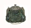 Evening Bags Special Offer Green Female Banquet Mini Handbag Clutch Wedding Bag Beaded Sequined Purse Makeup Mujer Bolso 2583 Y 230710