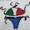 Costumi da bagno da donna Stampa di moda Costumi da bagno da donna Bikini Costumi da bagno Vita alta Tessile Costumi da bagno da donna Sexy Bikini da donna senza schienale Z230711