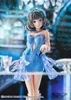 Action Toy Figures äkta 22cm anime figur Idolmaster Askepott Girls Takagaki Blue Dress Stand Model Doll Toy Gift Collect Boxed