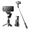 Masaüstü Gimbal Stabilizatör Kablosuz Uzaktan Kumanda Selfie Stick Yüz İzleme Telefon Tutucu Selfie Stick Tripod Dolgu Işığı