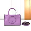 Mini Tote Bag Green Purple Designer Beach Bag Women Handbag Crossbody Bags Shoulder Shopping Bags Lady Thread Totes Handbags Real Leather Large Capacity Folding