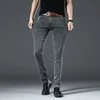 Jeans för män Märkeskläder Herr Jeans Grå Elasticitet Smal Skinny Business Casual Klassisk upplaga Typ Bekväma jeansbyxor män 230710