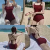 Roupa de banho feminina sexy sem costas monokini maiôs coreano ins fino maiô para meninas verão 2023 biquíni feminino maiôs