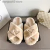 Designer Women Fur Slippers Warm Winter Wool Overlapping House Outside Show Style Splicing Autumn Slides Ladies Hollow Sandals Mid sole Thick Bottom T230710