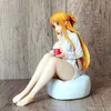 Action Toy Figures 16cm Anime Sword Art Online Yuuki Figure Sexy Version Sitting Posture Model Toy Doll Collect Ornaments Gift