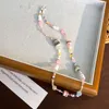 Pendant Necklaces Korean Fashion Cute Colorful Stone Shell Beaded Necklace For Women Aesthetic Party Holiday Vintage Jewelry Y2K Accessories