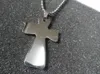 Hanger Kettingen 5st Gratis Ketting 1.6'' Tall Flat Cross Ketting Roestvrij Staal Voor Mannen Jongen Sieraden