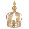 Moldes para assar mini coroa decoração de bolo princesa topper strass cor de ouro suprimentos para festa de casamento