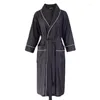 Kvinnors sömnkläder Kvinnor och män Pyjamas Home Bathrobe Autumn Winter Warm Evening Gown Long Dresses Shower Robe Female Loungewear Pyjamas