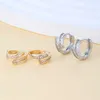 Womens Huggie Earings Hoop High quality Clip on gold Plateed Earring Cool korean Style Ear ring with Fashion Women