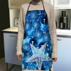 Mutfak Önlük Noel Eleman Önlükleri Ev Kahve Dükkanı Temizlik Önlükleri Erkekler İçin Mutfak Aksesuarları Kadınlar 50x75cm 68x95cm Funy Hediye R230710