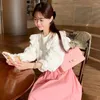 Женские блузки Korejepo кружевная солнцезащитная рубашка Top Office Lady Korean Chic нежный повседневная универсальная блузка 2023 Французский элегантный темперамент