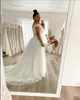 Plus Size Wedding Dress A Line v neck Off The Shoulder Lace Big Bridal Gowns Appliques Zip Back Gorgeous Lady Marriage Dresses White Ivory