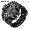 Нарученные часы Sanda Brand Fashion Men Men Sports Watches Analog Quartz Clock военные часы мужского мужского мужского Relogios Masculino