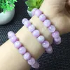 Bransoletka naturalny Kunzite bransoletka kryształowe bransoletki okrągły koralik Stretch Healing kamień prezent urodzinowy 1 sztuk 10/13MM