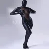 Top Fashion Black Metal mit V-förmigem Netz-Ganzkörper-Zentai-Bodysuit, Unisex-Lycra-Spandex-Zentai-Bodysuit, kopfloser Kostüm-Catsuit B294b