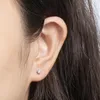 Boucles d'oreilles IOGOU classique 3mm D couleur véritable diamant Moissanite pour femmes filles cadeau Six griffes étincelant bijoux fins