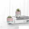 Planters Pots Nordic Style Flow Glaze Ceramic Flowerpot Succent Cactus Plants Small Bonsai Pot Home Garden Decor Mini Plant Drop D Dhswg