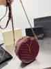 2023 Woman Mini Circle Bags designer bag circular crossbody bag shoulder chain purse fashion cross body Leather Gold Letter 5A Quality