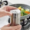 Storage Bottles Stainless Steel Seasoning Box Rotary Adjustment Spice Container With Hole Salt And Pepper Paprika Barbecue Shaker Jars